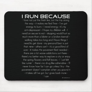 Tapis De Souris Je cours puisque