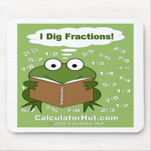 Tapis De Souris Je creuse des maths Mousepad de fractions