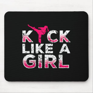 Tapis De Souris Je donne des coups de pied comme une fille - kickb