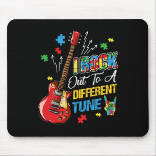 Tapis De Souris Je fais du rock sur un air différent Autism Awaren