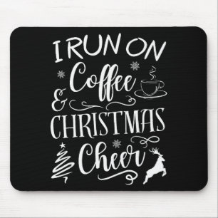 Tapis De Souris Je fonctionne au café et à la joie de Noël