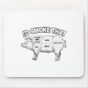Tapis De Souris Je fumerais cette drôle de barbecue fumeuse Vintag