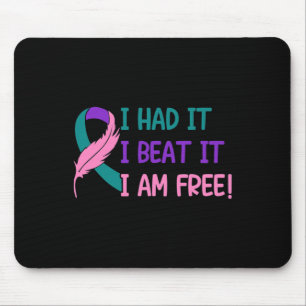 Tapis De Souris - Je l'ai battu Je suis libre Thyroid Cancer Award
