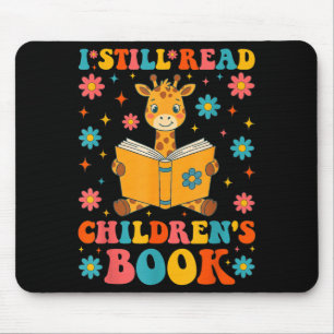 Tapis De Souris Je lis des livres pour enfants humour lecture grap
