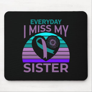 Tapis De Souris Je Manque Mon Coeur Soeur Ruban Suicide Sensibilis