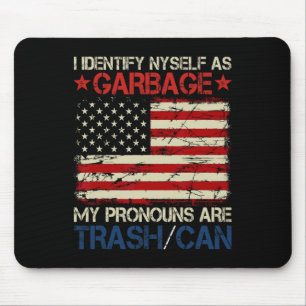 Tapis De Souris Je m'identifie comme partisan de Garge pour Trump 