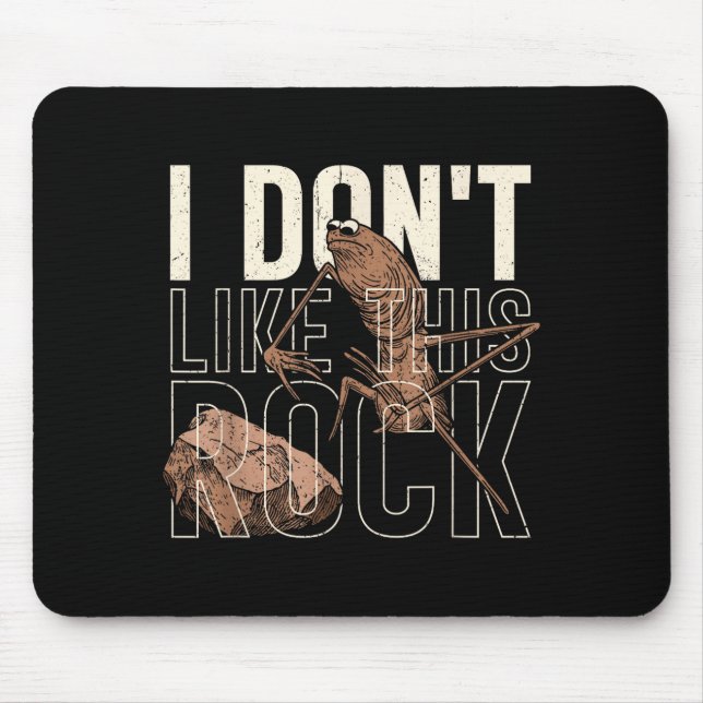 Tapis De Souris Je n'aime pas ce rock Marcus le ver mème drôle  (Devant)