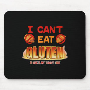Tapis De Souris Je ne peux pas manger Gluten drôle Gen Z non charn