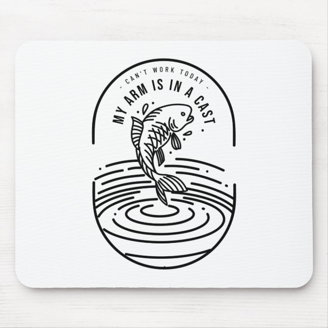 Tapis De Souris Je ne peux pas travailler aujourd'hui mon bras est (Devant)