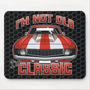 Tapis De Souris Je ne suis pas vieux Je suis classique - Retro Red
