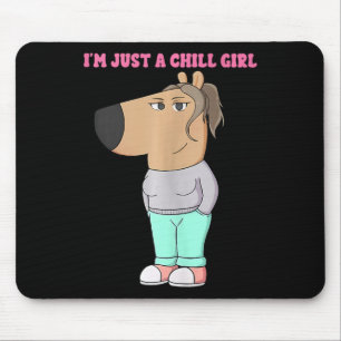 Tapis De Souris Je ne suis qu'une fille de frissons mème drôle Chi