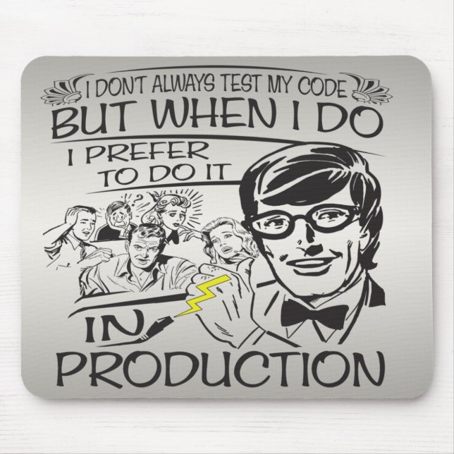 Tapis De Souris Je n'examine pas toujours mon code (Devant)