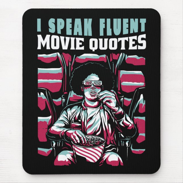 Tapis De Souris Je parle couramment les citations de films (Devant)