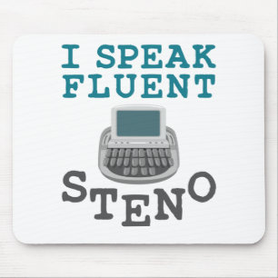 Tapis De Souris Je parle Fluent Steno Court Reporter Stenographer