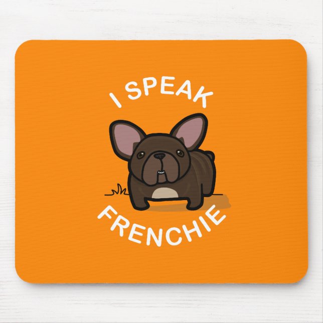 Tapis De Souris Je parle Frenchie - orange (Devant)