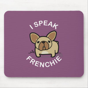 Tapis De Souris Je parle Frenchie - pourpre