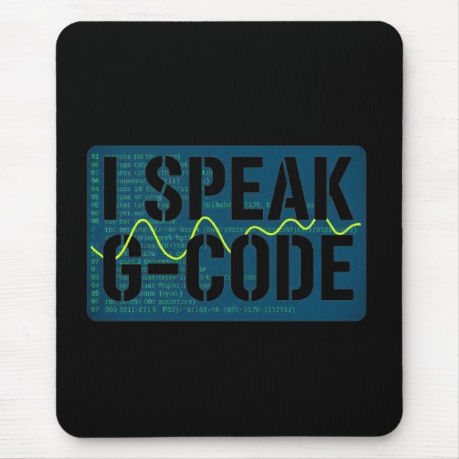 Tapis De Souris Je parle G-Code CNC Machiniste Programmeur Drôle  (Devant)