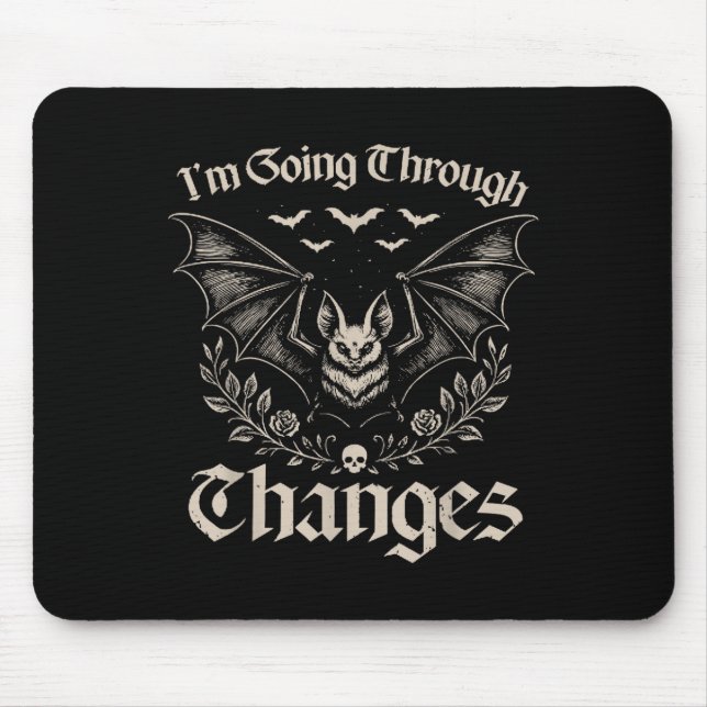 Tapis De Souris Je passe en revue les changements Soky Bat Hallowe (Devant)