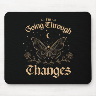 Tapis De Souris Je passe par les changements, chauve-souris gothiq