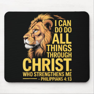 Tapis De Souris Je peux faire toutes choses par Christ, Croix Lino
