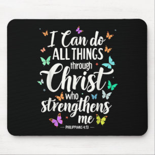 Tapis De Souris Je peux faire toutes choses par Christ qui me fort