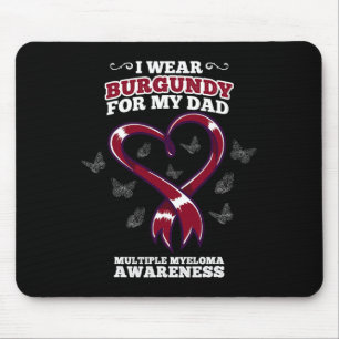 Tapis De Souris Je Porte Burgundy Papa Multiple Myeloma Awareness