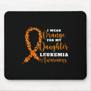 Tapis De Souris Je Porte De L'Orange Pour Ma Fille. Orange Leukemi