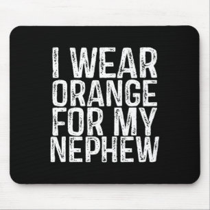 Tapis De Souris Je Porte De L'Orange Pour Ma Sensibilisation À La 
