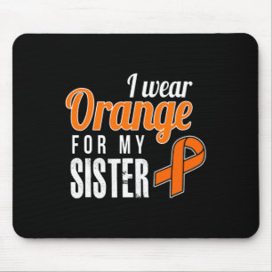 Tapis De Souris Je Porte De L'Orange Pour Ma Soeur Leucémie Sensib