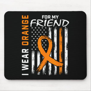 Tapis De Souris Je Porte De L'Orange Pour Mon Ami Leucémie Sensibi