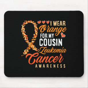 Tapis De Souris Je Porte De L'Orange Pour Mon Cousin Leukemia Canc