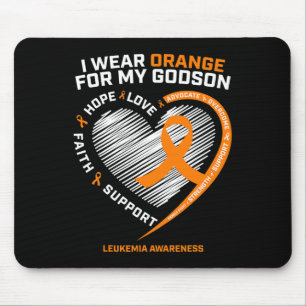 Tapis De Souris Je Porte De L'Orange Pour Mon Godson Leukemia Canc