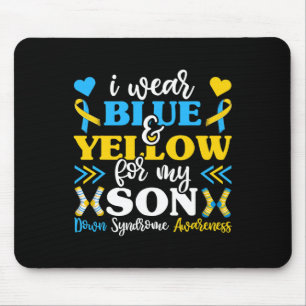 Tapis De Souris Je Porte Du Bleu Et Du Jaune Pour Mon Fils Maman P
