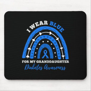Tapis De Souris Je Porte Du Bleu Pour La Petite-Fille T1D Type 1 D