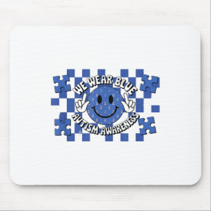 Tapis De Souris Je Porte Du Bleu Pour Le Mois De La Sensibilisatio