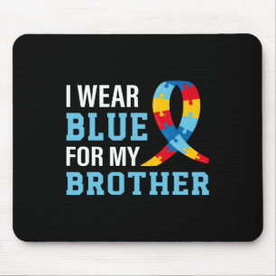 Tapis De Souris Je Porte Du Bleu Pour Ma Soeur Sensibilisation sur