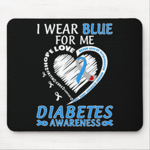 Tapis De Souris Je Porte Du Bleu Pour Moi Sensibilisation Au Diabè