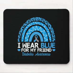 Tapis De Souris Je Porte Du Bleu Pour Mon Ami Type 1 Diabète Lauré
