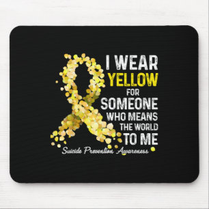 Tapis De Souris Je Porte Du Jaune À Quelqu'Un Qui Manque De Préven