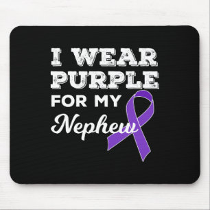 Tapis De Souris Je Porte Du Purple Pour Ma Journée De Sensibilisat