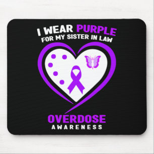 Tapis De Souris Je Porte Du Purple Pour Ma Soeur En Droit Surdoseu