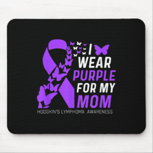 Tapis De Souris Je Porte Du Purple Pour Mes Moms Hodgkins Lymphoma