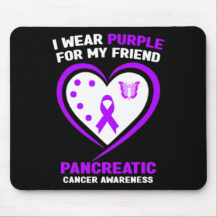 Tapis De Souris Je Porte Du Purple Pour Mon Ami Cancer Pancréatiqu