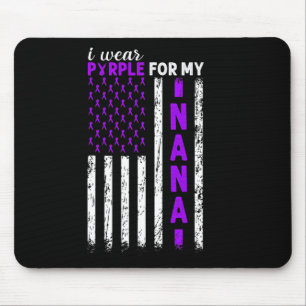 Tapis De Souris Je Porte Du Purple Pour Mon Cancer Pancréatique Na