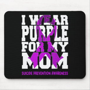 Tapis De Souris Je Porte Du Purple Pour Mon Mère Suicide Preventio