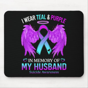 Tapis De Souris Je Porte Du Purple Turquoise En Mémoire Du Suicide