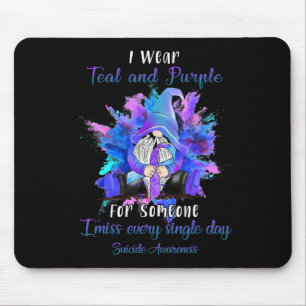 Tapis De Souris Je Porte Du Purple Turquoise Pour Quelqu'Un Gnome