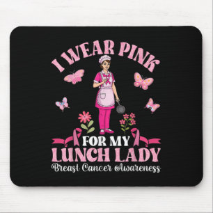 Tapis De Souris Je Porte Du Rose Pour Mon Déjeuner Lady Cancer du 