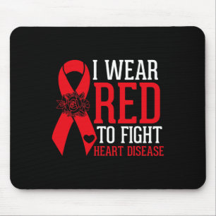 Tapis De Souris Je Porte Du Rouge Pour Combattre La Sensibilisatio