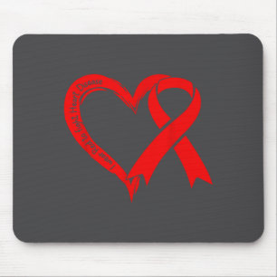 Tapis De Souris Je porte du rouge pour lutter contre la sensibilis